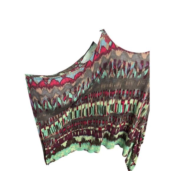 Small Ella Moss Cold Shoulder Flutter Sleeve Patterened Womens Top - Picture 5 of 13